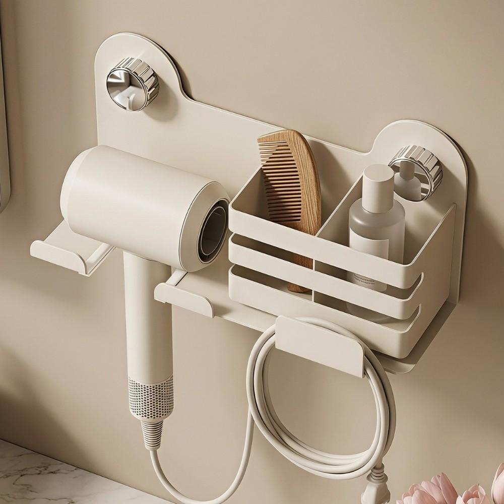 Space Saving Suction Cup Hair Dryer Holder No-Drill Hair Straightener Holder Salon Use