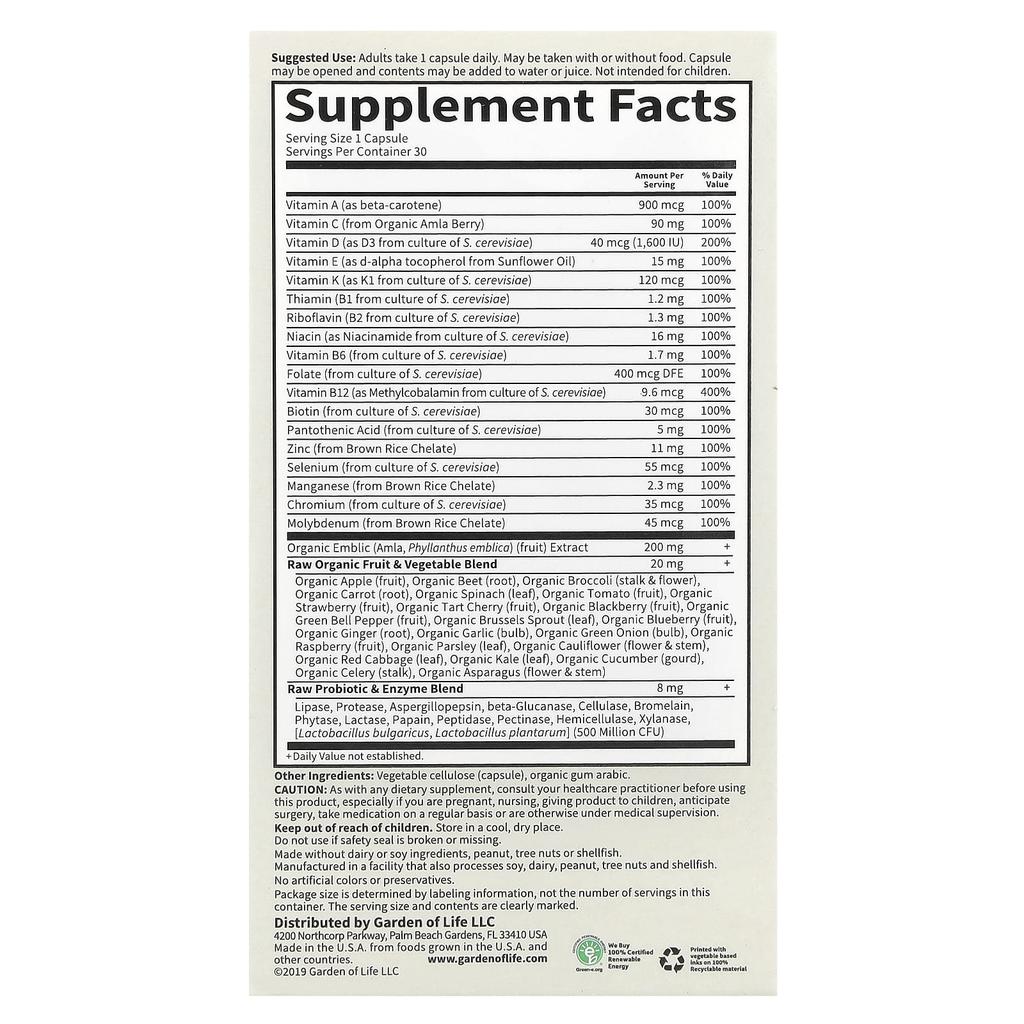 Vitamin Code®, Raw One™, Men's Multivitamin, Once Daily, 30 Veggie Caps