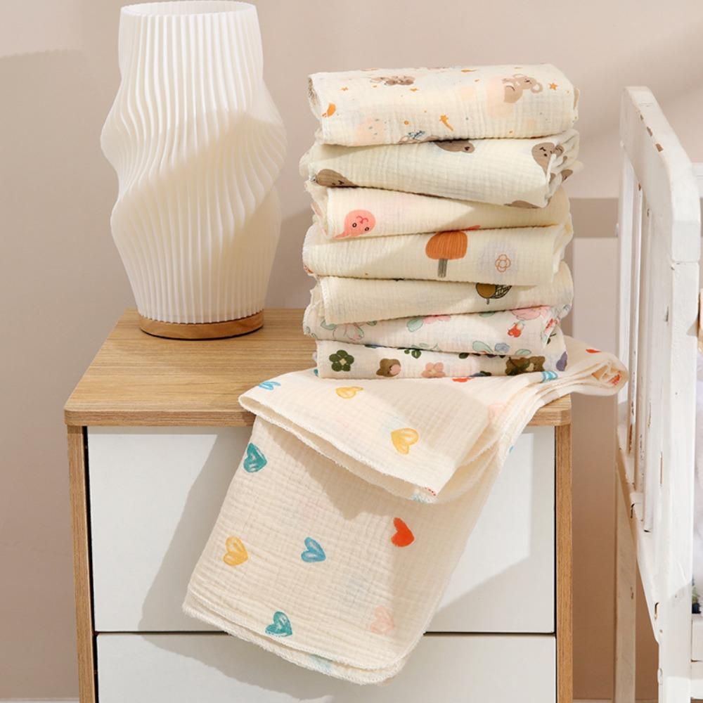 Soft Cotton Newborn Wrap Blanket Double-Layered Baby Quilt Cute Baby Swaddle Blanket For Newborn