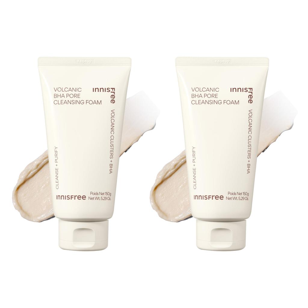 Innisfree Volcanic Pore Cleansing 150g X 2 of Authentic Korean Cosmetics for Sensitive and Oily and and Exfoliating Pores for Blackheads and Other