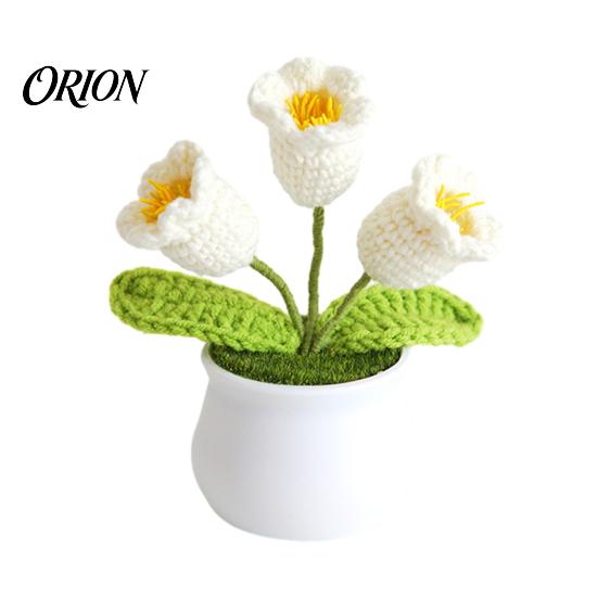 Hemp Rope Plant Pot Woven Potted Plant, Handmade Wool 3D Texture Crochet Maintenance Free Flowerpot Flower with Flowerpot, No Home Decor Eco-friendly