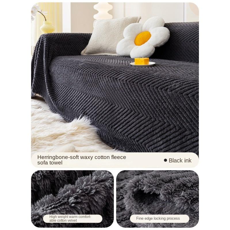 

Шу хлопок бархатный чехол для дивана ткань полотенце зима маття стиль утолщенный плюшевый чехол для дивана новые осенние и зимние диванные подушки 180*130