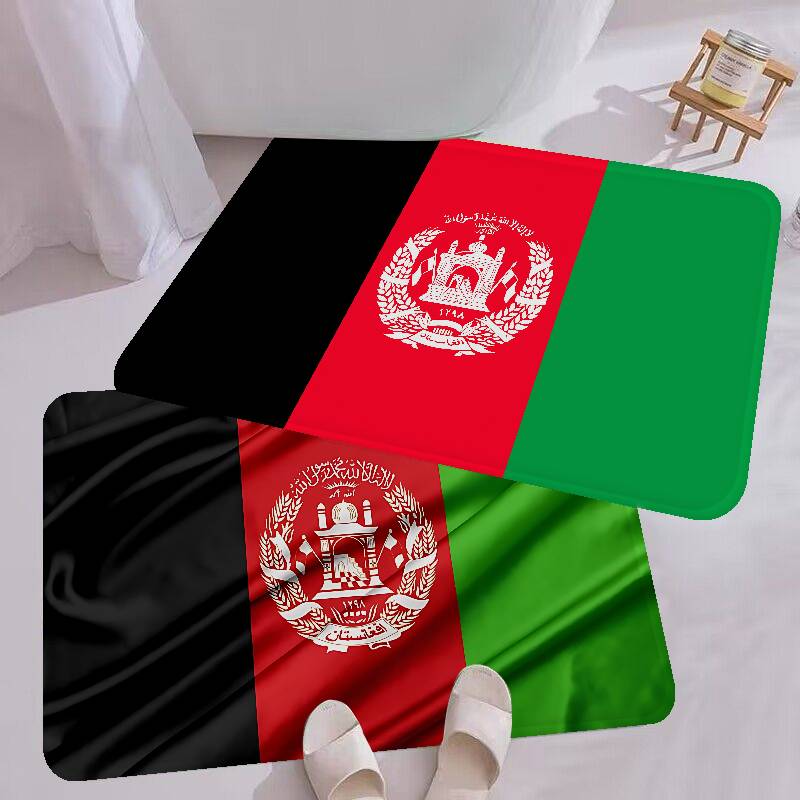 Tappetino Ingresso Bandiera Afghanistan Afghano Lavabile Antiscivolo Tappeto Zona Soggiorno Divano Sedie Tappetino Cucina Tappeto