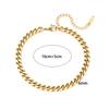 2026 Trendy Miami Cuban Chain Anklets 18K Gold Plated Punk Different Width Waterproof Anklets for Women Jewelry Accessories