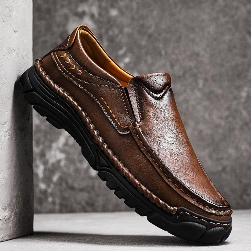38-48 Men's Casual Shoes Handmade Rubber Soft Driving Car Men's Shoes Outdoor Waterproof Boots Men's Shoes Men's Genuine Leather Moccasins