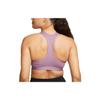 Nike Swoosh Logo Solid Color Sports Bra with Racerback Support Women Underwear Dusty-Purple DX6822-536