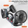 Ventola di Raffreddamento per Auto a 3 Teste con Porta Targa con Numero di Parcheggio USB /12V/24V Ventole Elettriche Auto Ventola Silenziosa Automatica Ruotabile a 360 Gradi Auto