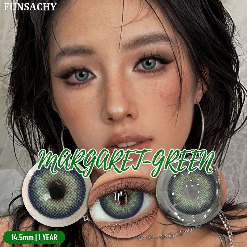 FUNSACHY 2PCS Contact Lenses Fashion Korean Brown Lenses for Eyes Grey Colored Contacts Cosmetics Blue Beauty Pupil Yearly Use