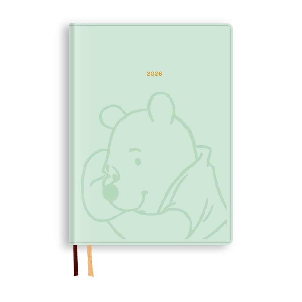 Daigo 2026 Disney Weekly Winnie the December 2025 Start Planner, Left, B6, Pooh, Mint, E6227,