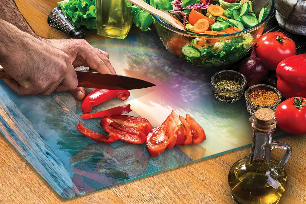 TAGLIERE IN VETRO 40x30 MARE