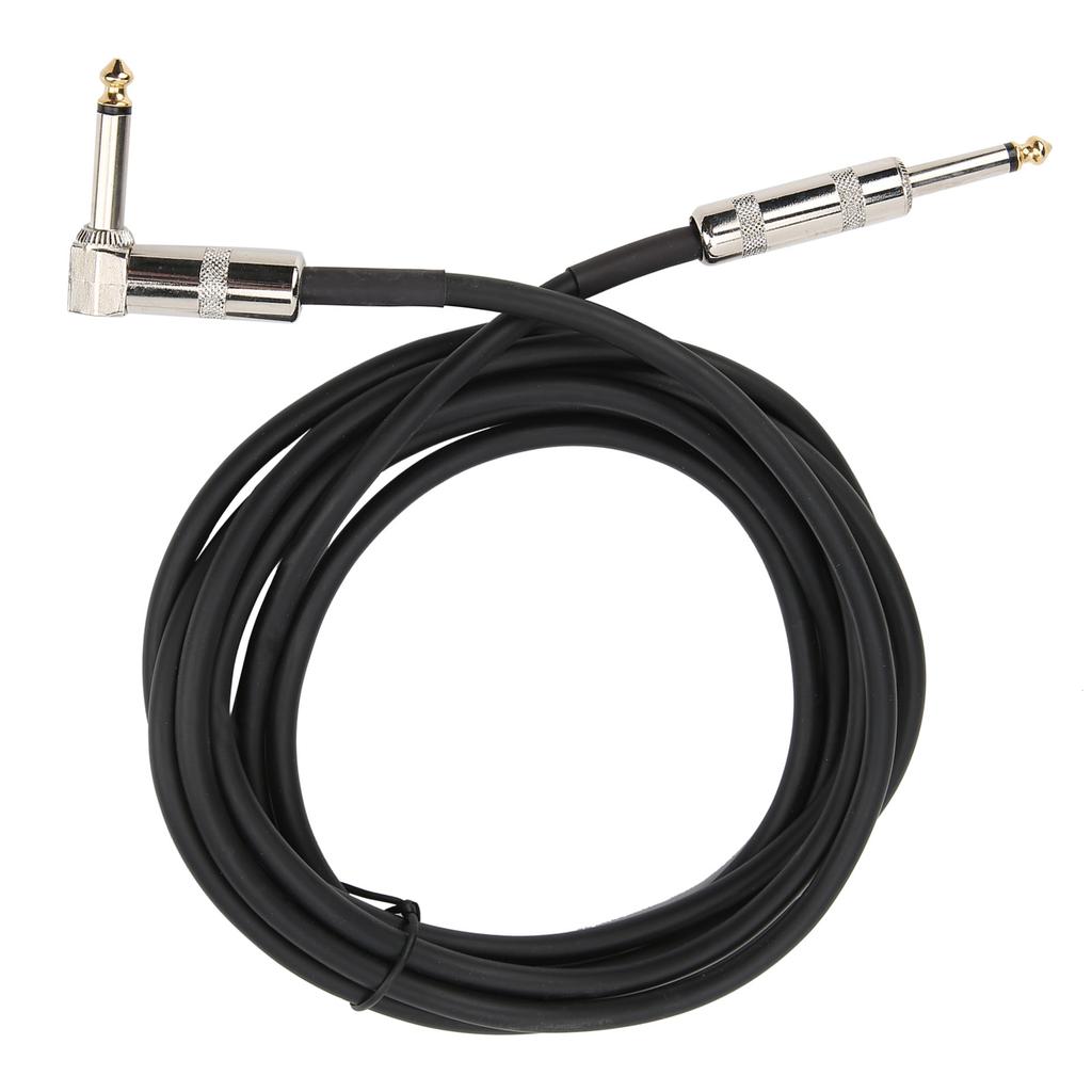 Guitar Cable Right Angle to Straight 6.35mm Audio AMP Cord for Professional Stage Playing