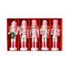 5x Wooden Nutcracker Figures Crafts Tabletop Christmas Hanging Decorations