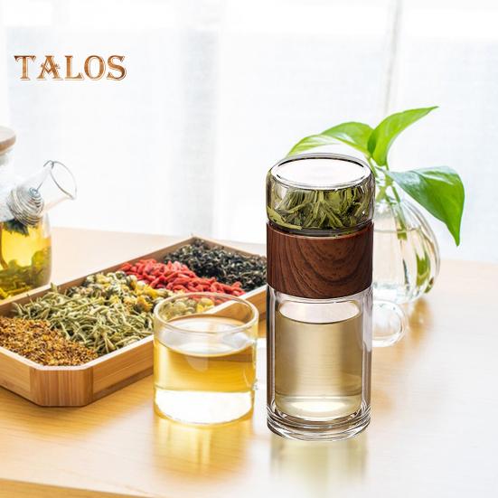 Tee-Ei-Flasche aus Glas, auslaufsicherer Teebereiter mit Netzfilter, Verbrühungsschutz, 3-in-1-Flasche zum Aufbrühen von losen Teeblättern, Geschenk für Teeliebhaber