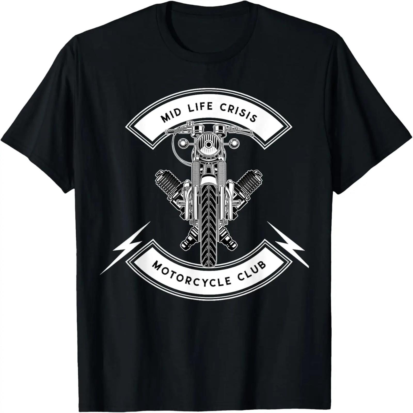 

Mid Life Crisis Motorcycle Club Funny T-Shirt XXXXXL чорний