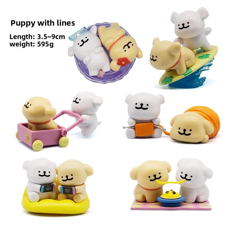 Dog Pvc Maltese Figure Model Sets With Magnetic Design For Kids Collectors And