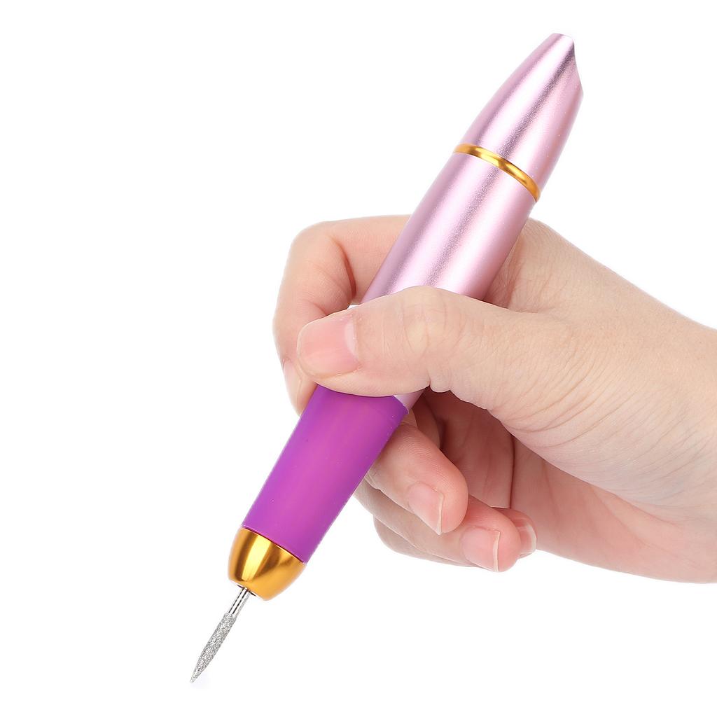 Electric Nail Drill Machine USB Charging Portable Nail Grinding Machine for Nail SalonPink