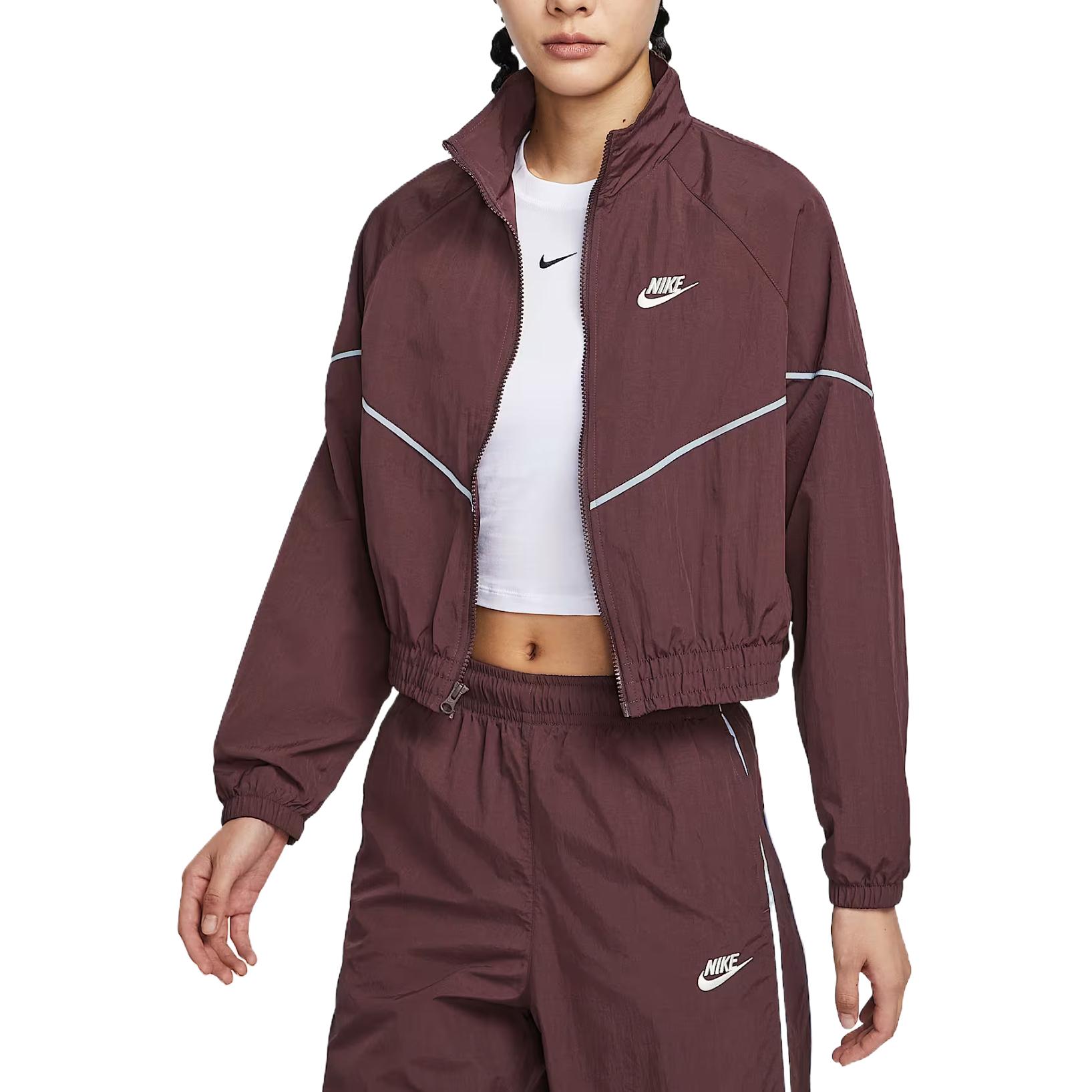 

Nike Спортивная одежда Ветровка Приятная к коже Удобная Куртка со стойкой Женская куртка IM8028-652 S