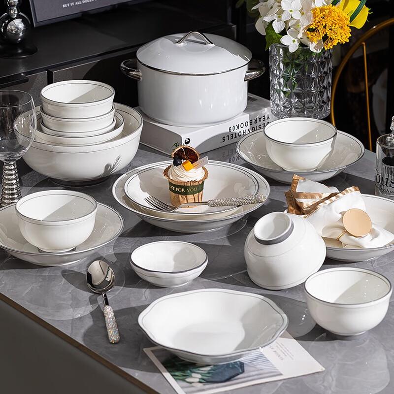 KANGMO Liuyun Serie 8,2-Zoll Keramik tiefe Teller Set, 3er-Pack