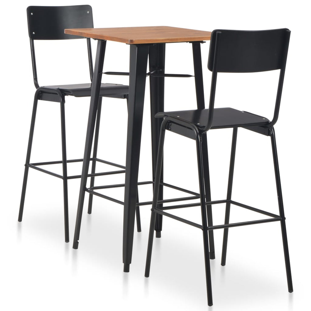 Mobilier de bar 3 pcs Acier