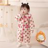 Baby Girl Fleece-Lined Lambswool Onesie: Autumn & Winter Warm Outerwear