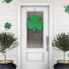 Yousheng Wooden Clover Door Sign St. Patrick's Day Hanging Sign Front Door Shamrock Sign for Farmhouse Home Porch And Wall Decor