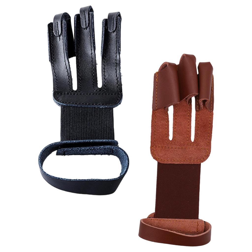 Archery Glove PU Leather Lightweight for Men Women Beginner Practice