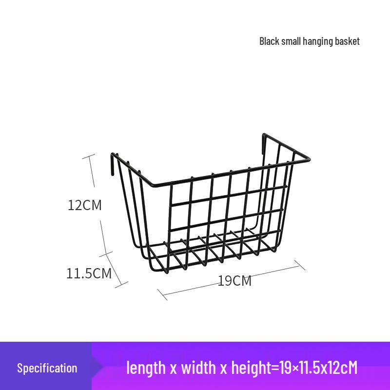 Thickened Black Iron Mesh Grid Wall Display & Storage Rack