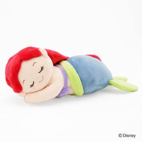 MORIPiLO Ariel Body Pillow, Disney Sleeping Pillow (S), Approx. 30cm, Skin-Friendly Micro Fabric, Large Plush Toy, Green, Disney, Morishita Pillows