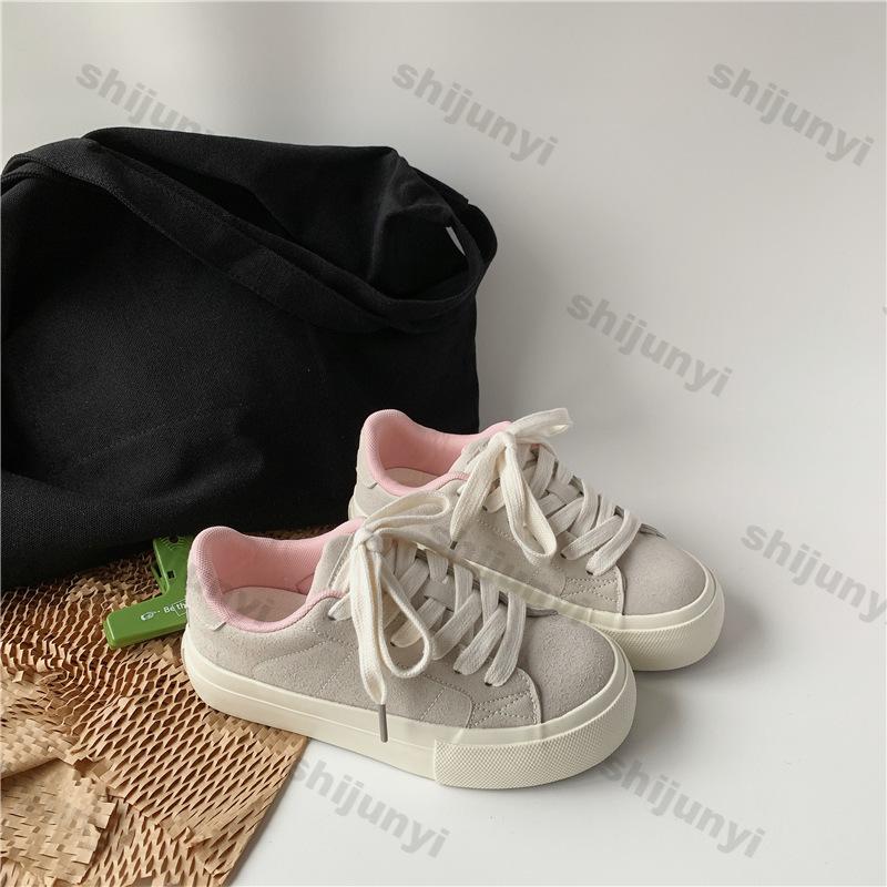 Fashion Women's Casual Shoes Autumn Breathable Comfortable Non Slip Sneakers Height Increase Fashion Cross Tied Outdoor Vulcanized Shoes
