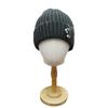 Men'S And Women'S Universal Polyester Lined Thick Knitted Hat Autumn&Winter Detachable Metal Pin Pearl Decorative Brimless Hood
