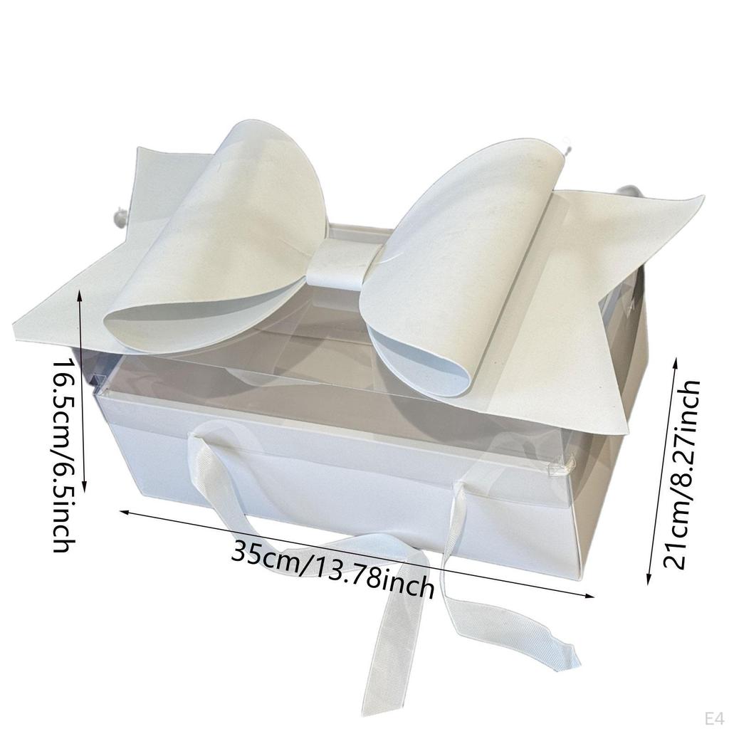 Valentine's Day Empty Box and Clear Window Delicate Flower with Bow for