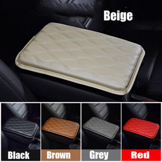 5-Color Universal Car PU Leather Armrest Cushion Pad Seat Box Cover Protector