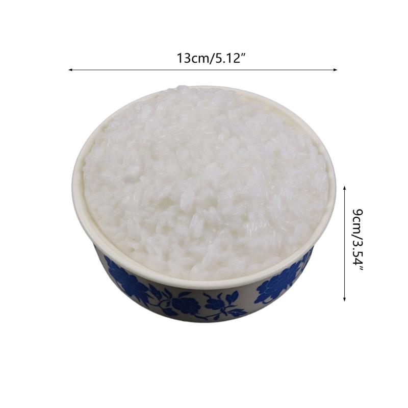 Artificial Rice In Bowl Fake Rice Model, Hotel Kitchen Decoration Reliable Material Perfect for Kitchen Decoration Gift