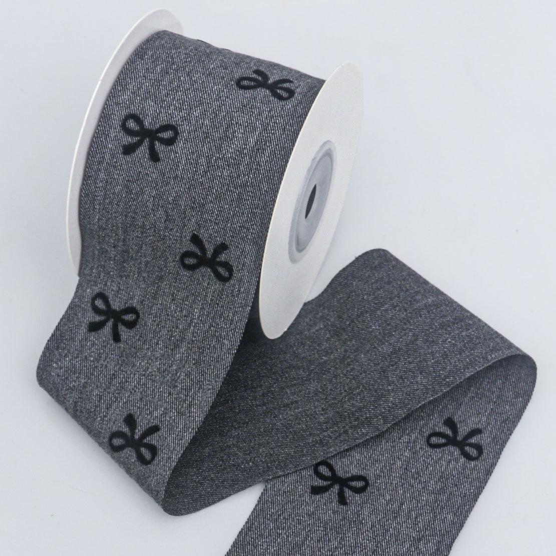 

Элегантный многофункциональный французский серый флокированный бант-лента ручной работы своими руками винтажный бант для волос для пожилых людей материал для заколки-ленты для украшения дома 5cm*10 yards/1 roll