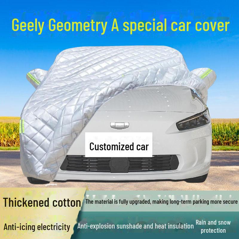 Geely Geometry A Anti-Hail Car Cover: Thickened, Sunproof, Waterproof, Snowproof, Heat-Insulating Sunshade.