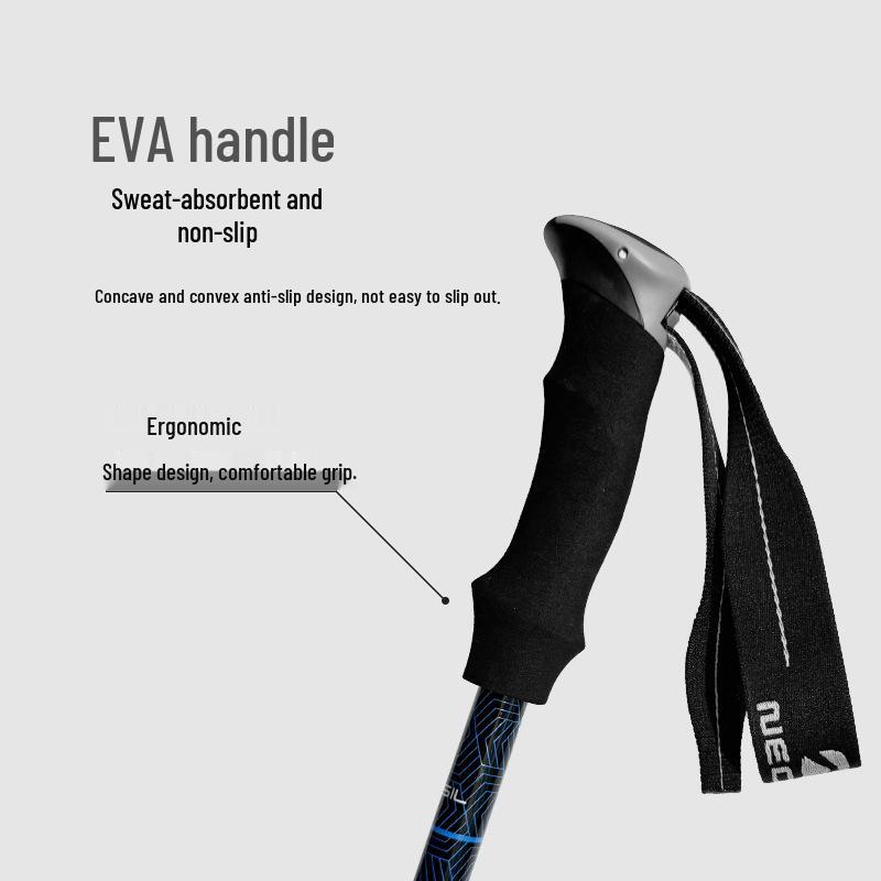 Newcastle Aluminum Hiking Poles - 3-Section Telescopic with External Lock for Outdoor Adventure