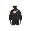 Nike Jacket Long Sleeve Embroidered Pattern Casual Kids jackets Black HF7090-010