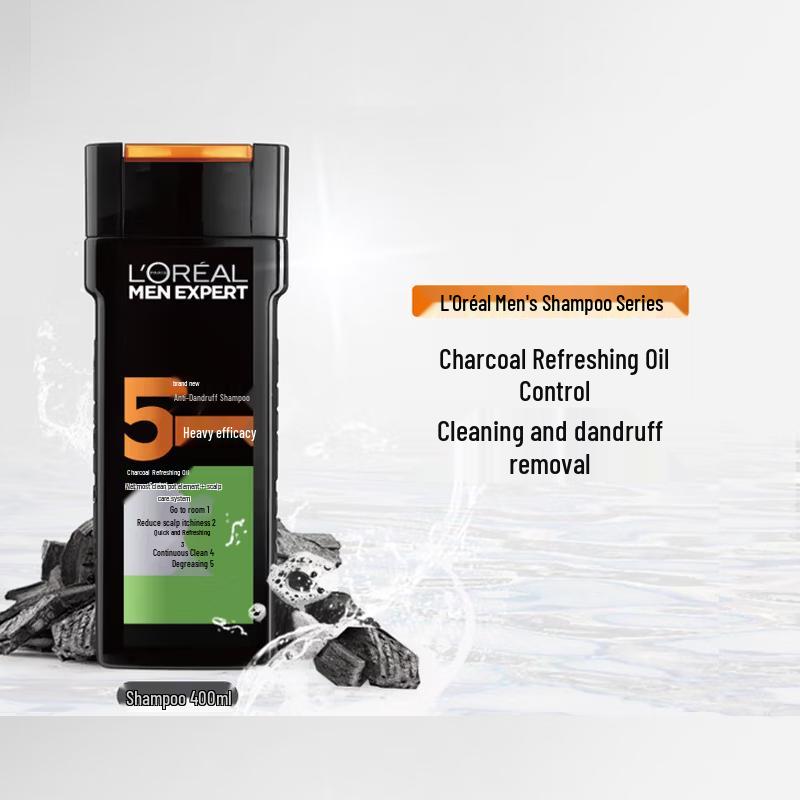 Șampon L'Oréal Men Expert Cărbune Anti-Mătreață Fresh (2x400ml)