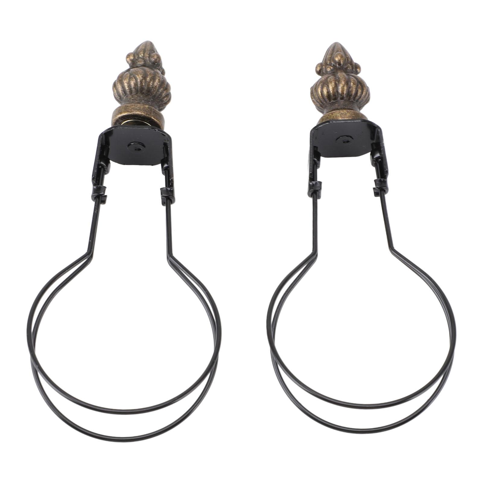 

2 шт. Адаптер-клипса для лампочки Современный стильный металлический держатель для абажура Адаптер-клипса для абажура для гостиной чёрный