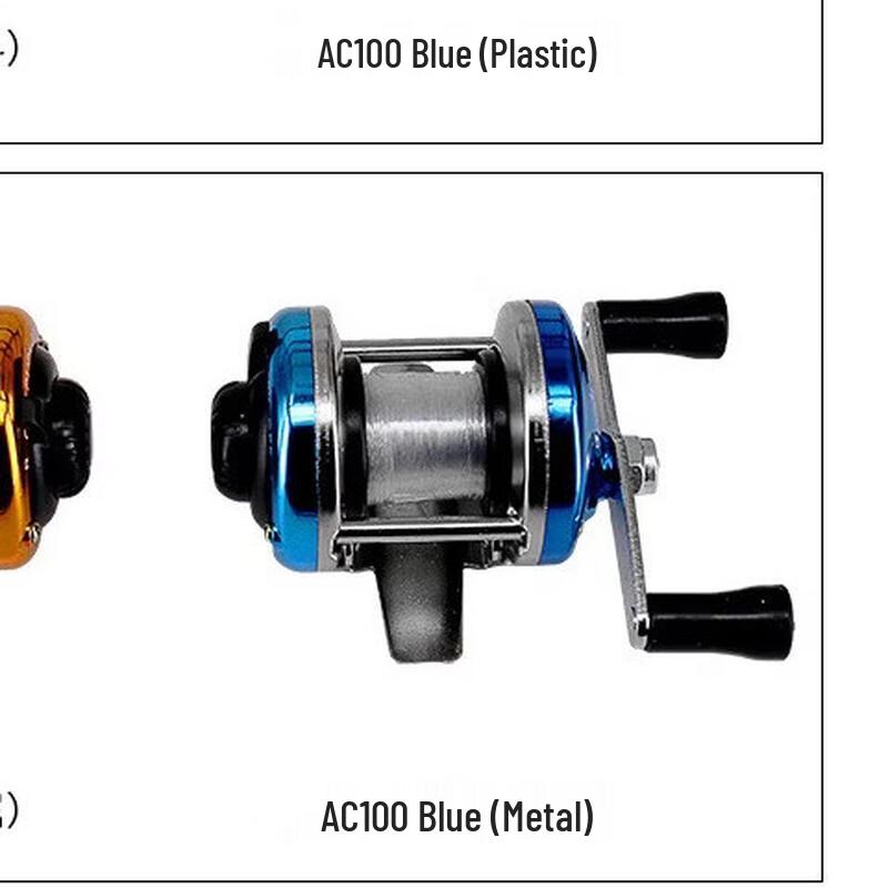 Dequ Mini Ice Fishing Drum Reel