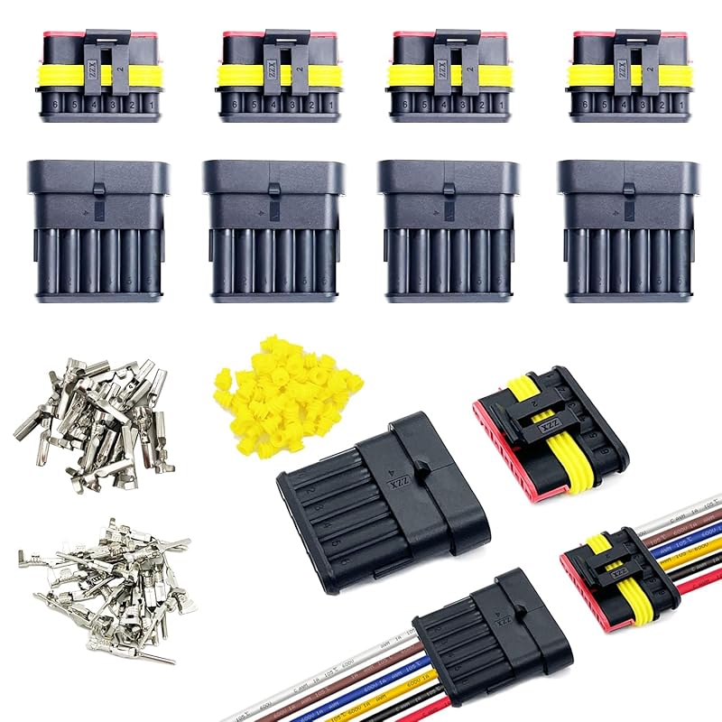 20 Kits 2 Pin Connector Automotive Electrical Connectors 2 Wire Connectors Waterproof Connector Quick Disconnect And Connect 22-16 AWG