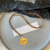 Flower Chinese Style Necklace Gold Fish Collarbone Necklace Dragon Pendant Necklace  Wedding