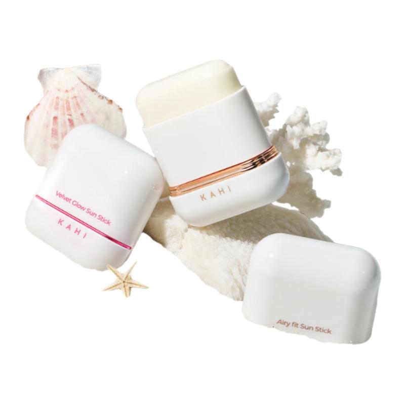 KAHI Airy Fit Sun Stick SPF50+ PA++++ (14g) + Velvet Glow Sun Stick SPF50+ PA++++ (13.5g) Set
