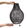 Rattan Table Lamp Black UK Plug