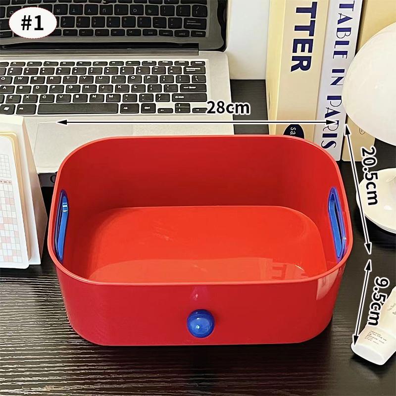 Большая вместимость настольного органайзера, ящики для хранения, штабелируемые ящики для хранения, цветной контрастный ящик, органайзер для хранения офисных принадлежностей