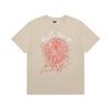 Foreign Trade Meichao Sp5der555555 Spider Web Printing Summer Loose Trend Men's and Women's Couples Short Sleeve T-Shirt Summer