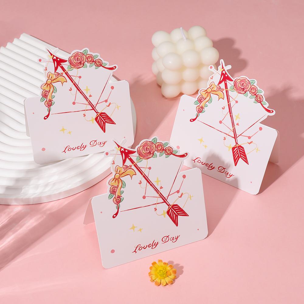 5Pcs Portable Cute Flower Thank You Card Three-Dimensional Bouquet Greeting Cards Birthday Greeting Card For Mother's Day Gift