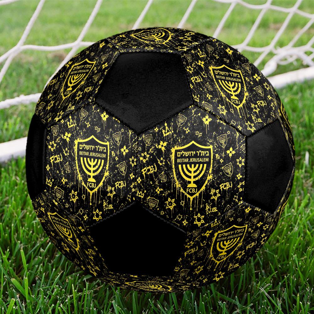 Beitar Jerusalem Fußballverein Fußball Bunt Alle Altersgruppen Maschinengenäht PVC Wettkampfbereit Langlebig Hoher Rückprall.GRÖSSE5