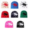 Halloween Jacquard Spiders Hat Knit Windproof Hat for Adult Winter Cycling Ski