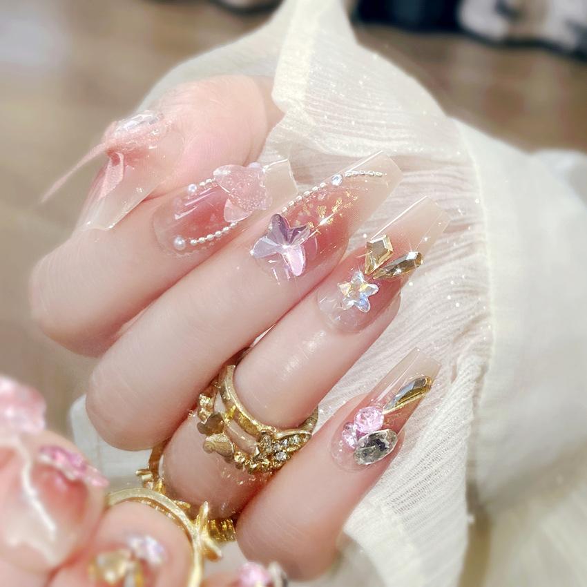 Gentle girl bow wearing nail nail patch nail sticker fake nail wearing nail sticker U45